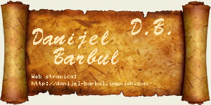 Danijel Barbul vizit kartica